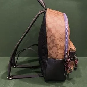 Coach | Bags | Coach Canvas Charlie Black And Tan Leather 